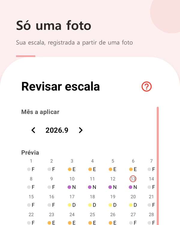 Só uma foto — sua escala, registrada a partir de uma foto no calendário do GyoDal